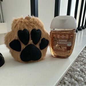 BBW Dog Paw PocketBac Holder and Coffee & Whiskey Sanitizer Bottle